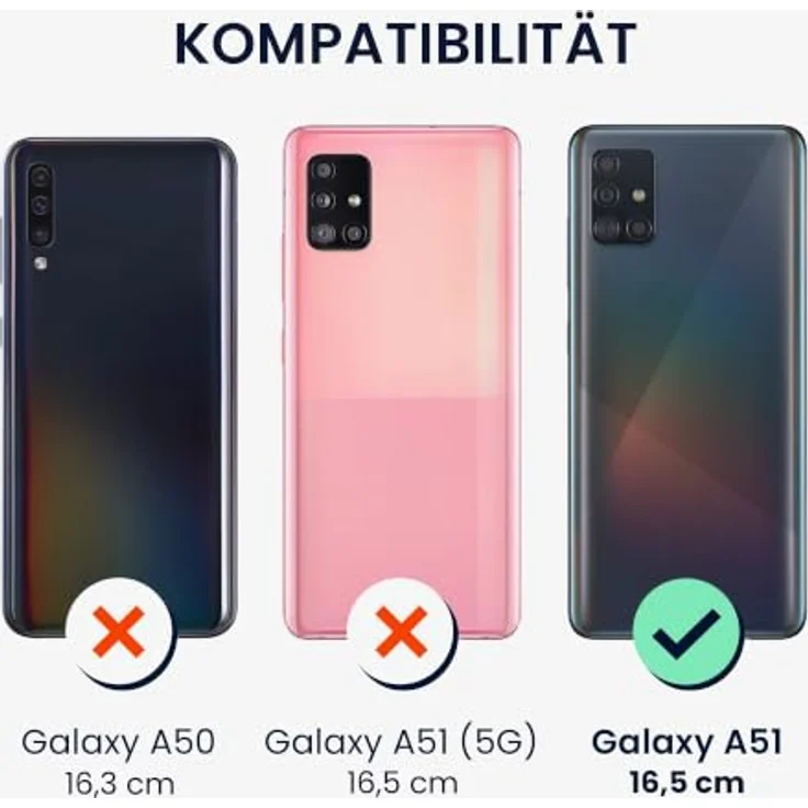 kwmobile Handyhülle für Samsung Galaxy A51 - weiches TPU Silikon Case in Blaugrün mit rutschfester Beschaffenheit und präzisen Ausschnitten für Kameralinsen – Bild 2