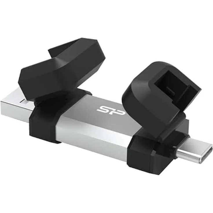 SP Silicon Power USB-Stick 128GB USB3.2 + Type C C51 Black,  Dual-Anschluss und schnelle Datenübertragung – Bild 4