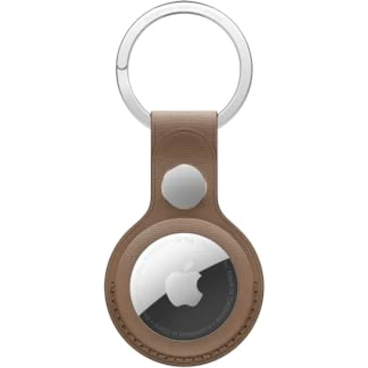 Apple AirTag Feingewebe Schlüsselanhänger – Taupe ​​​​​​​ – Bild 1