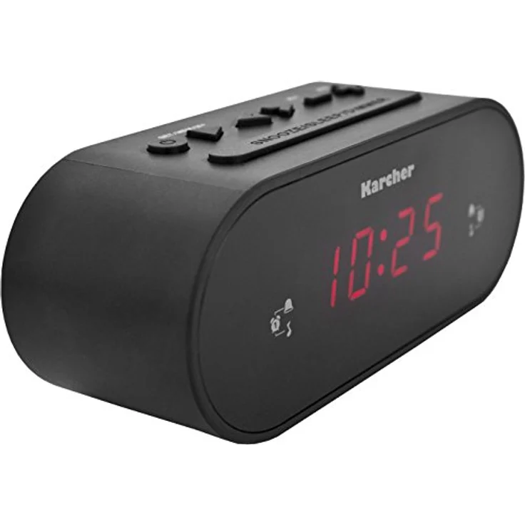 Karcher UR 1030 Uhrenradio (PLL-Radio, dimmbares Display, Dual-Alarm) schwarz – Bild 2