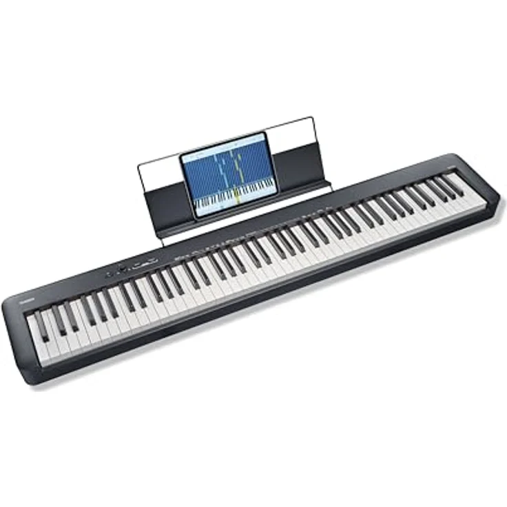 CASIO Digitalpiano CDP-S110BK, 88-tastige gewichtete Klaviatur, 10 hochwertige Klänge, USB to Host Anschluss, schwarz, mit Pedal – Bild 1