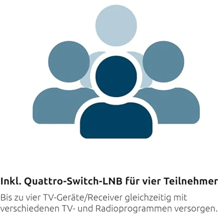 TechniSat DIGIDISH 45 – Satelliten-Schüssel für 4 Teilnehmer, 45 cm kleine Sat Anlage in beige – Bild 4