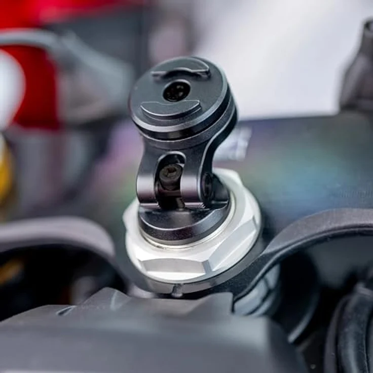 Sp Connect Stem Mount, Smartphone Halterung, Aluminium, schwarz, für Stummellenker von Supersport Motorrädern – Bild 2