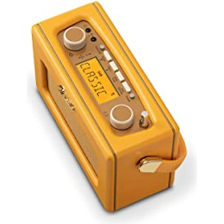 Radio Roberts Revival UNO BT – Tragbares Kompaktradio mit DAB+/FM, Bluetooth, Vintage-Design, Streaming, Aux-Eingang, Kopfhörerbuchse, Weckfunktion, 2 Jahre Garantie, Sonnengelb – Bild 5