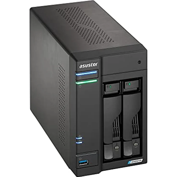 Asustor Lockerstor 2 Gen 2 AS6702T | 2 Bay NAS - Netzwerkspeicher Gehäuse, Quad Core 2.0GHz CPU, 4 M.2 PCIe 3.0 ssd Slot, 2 2.5GbE Port, 4GB RAM DDR4 – Bild 3