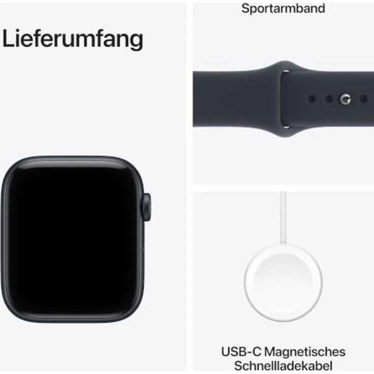 Apple Watch SE 3 Cellular, 44mm mit Mitternacht Aluminium Case und Navyblauem Sport Band - Telefonie, S10 Dual-Core Prozessor, schwimmfest – Bild 7