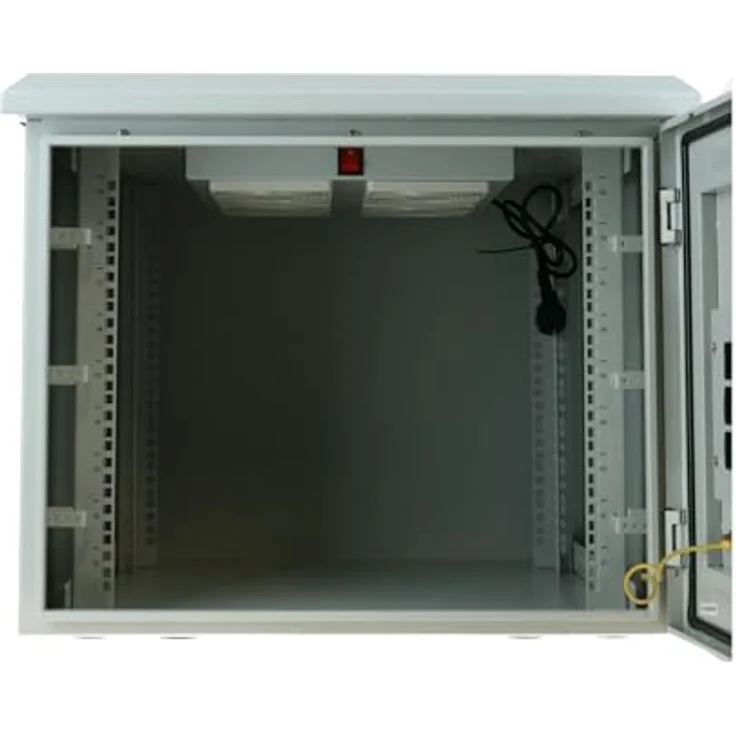 DSIT 9HE 19 Zoll Outdoor Serverschrank, Wandmontage IP55, aktivem Lüftersystem, 600 x 600 x 500 mm, Weiß – Bild 4