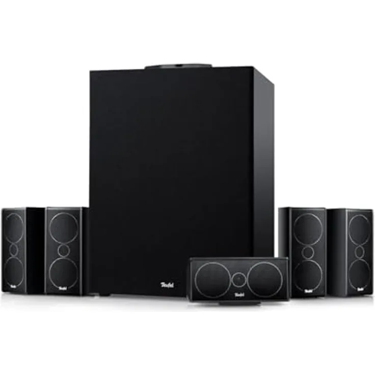 Teufel CONSONO 35 Concept Power Edition - 5.1 Surround Soundsystem, Komplettsystem Heimkino mit integriertem AV-Receiver, Bluetooth, Dolby Audio, USB-C-Soundkartenfunktion, HDMI ARC CEC - Schwarz