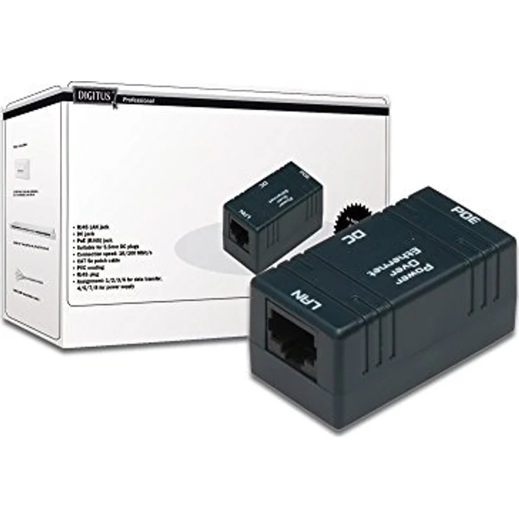 DIGITUS passiver PoE-Injektor - Fast Ethernet - DC-Buchse für 5.5mm Stromstecker - Ohne Stecker-Netzteil, 1 Stück – Bild 3