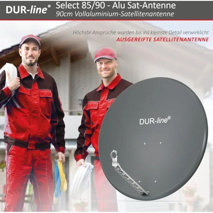 DUR-line Select 85/90cm Satellitenschüssel Alu anthrazit – Bild 8
