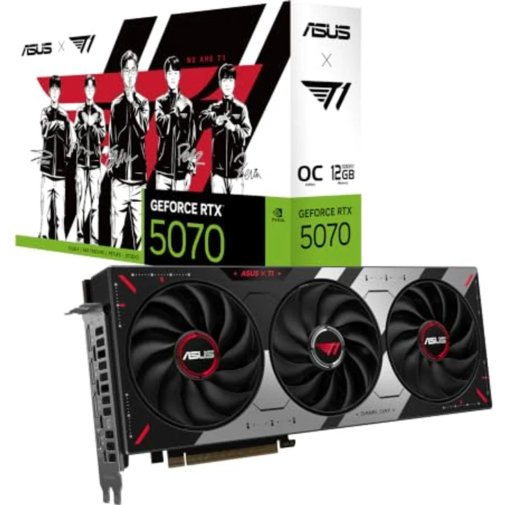 Asus T1 GeForce RTX 5070 OC, Next-Gen-Grafikkarte mit 12.288 MB GDDR7, 1xHDMI, 3xDP – Bild 1