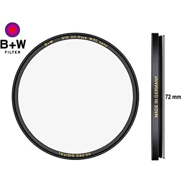 B+W UV-Haze- und Schutz-Filter (72mm, MRC Nano, XS-Pro, 16x vergütet, slim, Premium) – Bild 2