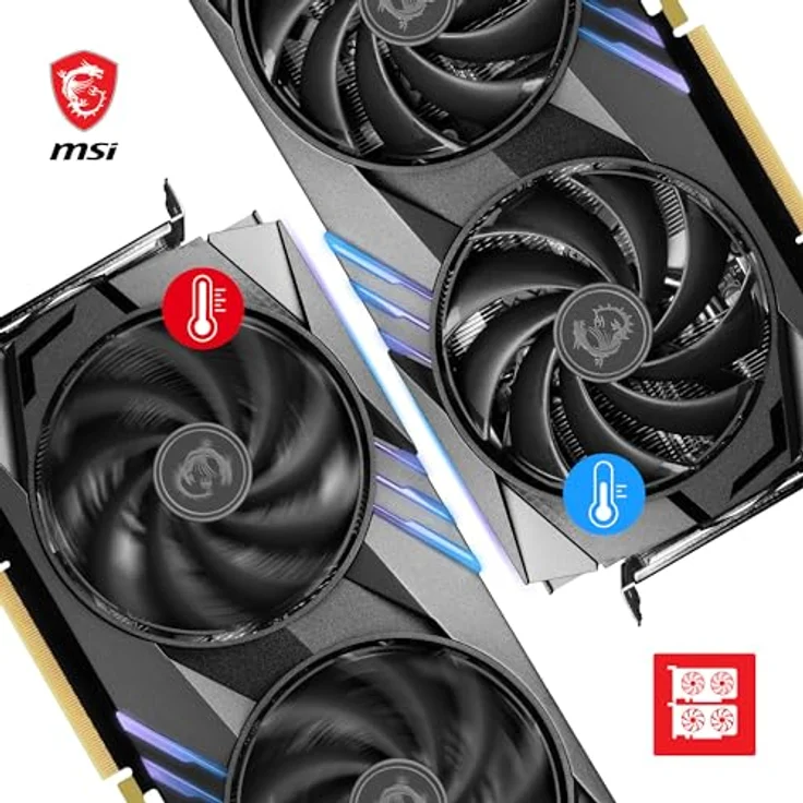MSI GeForce RTX 4060 Ti Gaming X 16G Grafikkarte - NVIDIA RTX 4060 Ti, 16GB GDDR6 Speicher, 18Gbps, PCIe 4.0, Twin Frozr 9, RGB, DLSS3 – Bild 3