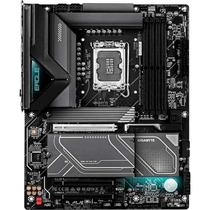 GIGABYTE Z890 EAGLE WIFI7 PLUS Mainboard, Intel Z890, LGA1851 Sockel, 14+1+2-Phasen-VRM, bis zu 9466 MHz DDR5, ATX, Wi-Fi 7, 2.5-GbE-LAN, USB 4 – Bild 2