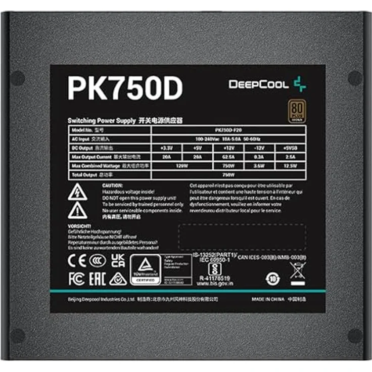 DeepCool PK750D 750W 12V ATX bk – Bild 5