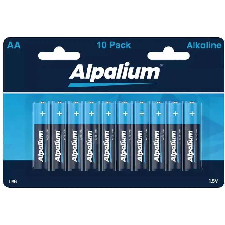 Alpalium AA Batterien, 10er Pack, Alkaline, 1,5V, hohe Kapazität 2700mAh