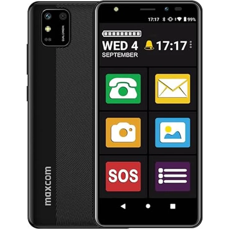 Maxcom Smartfon MS 554 4G, Smartphone mit 32 GB Speicher, Dual SIM, 5-MP-Kamera, 5G, Schwarz – Bild 2