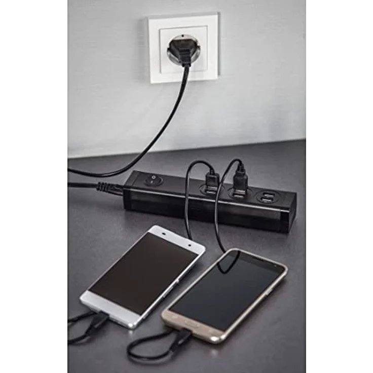 Hama USB Ladegerät 6 Port 34W (Ladestation mehrere Geräte, 6fach USB A, Mehrfach USB Steckdose, Netzteil, für Smartphone, Handy und Tablet, Multi Ladestation) schwarz – Bild 2