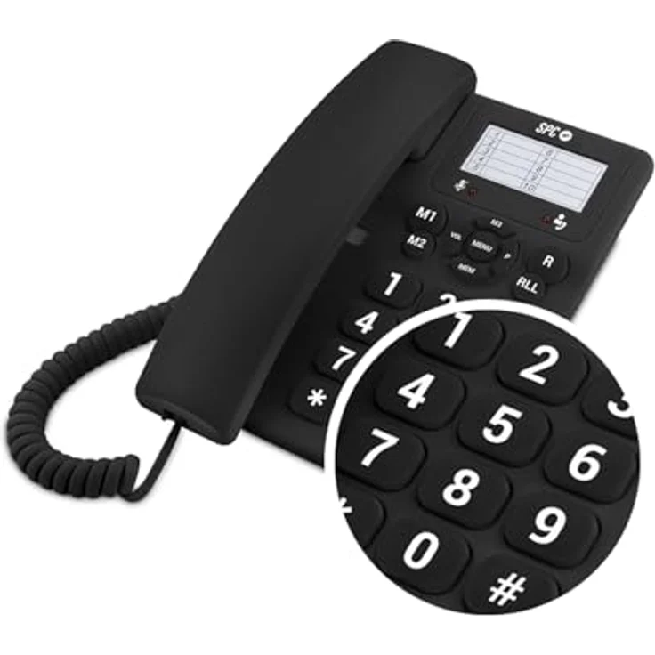 SPC 3602 RJ11 DECT, Festnetztelefon, schwarz – Bild 4