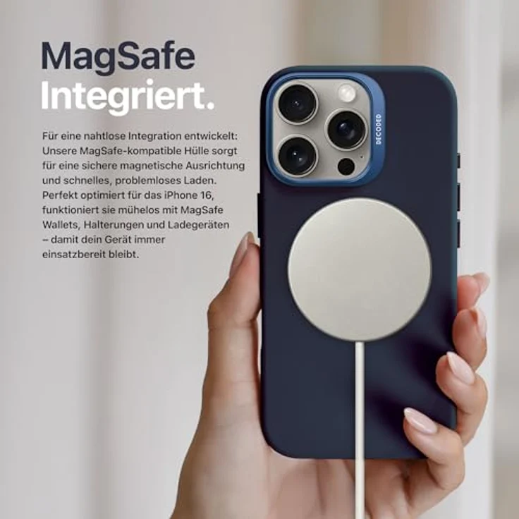 DECODED AntiMicrobial Silicone Backcover für iPhone 16 Pro Max, Schutzhülle mit antimikrobieller Formel und MagSafe-Kompatibilität – Bild 8
