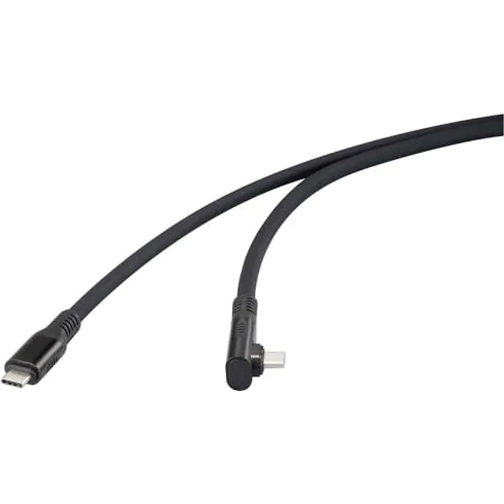 Renkforce USB-C® Kabel USB4® mit magnetischem Stecker, 1.00 m Schwarz, 8K UHD, für Power Delivery bis 240 W