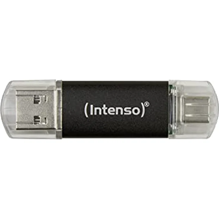Intenso Twist Line 256 GB, Dual USB-Stick 3.2 Gen 1x1, USB-C und USB-A, 70MB/s, Anthrazit – Bild 1