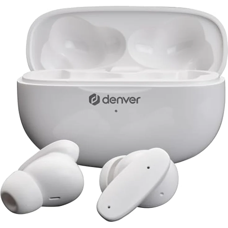 Denver TWE-49ENC TW BT Earbuds weiß, Kopfhörer mit aktiver Geräuschunterdrückung und 6.50 Stunden Akkulaufzeit – Bild 1