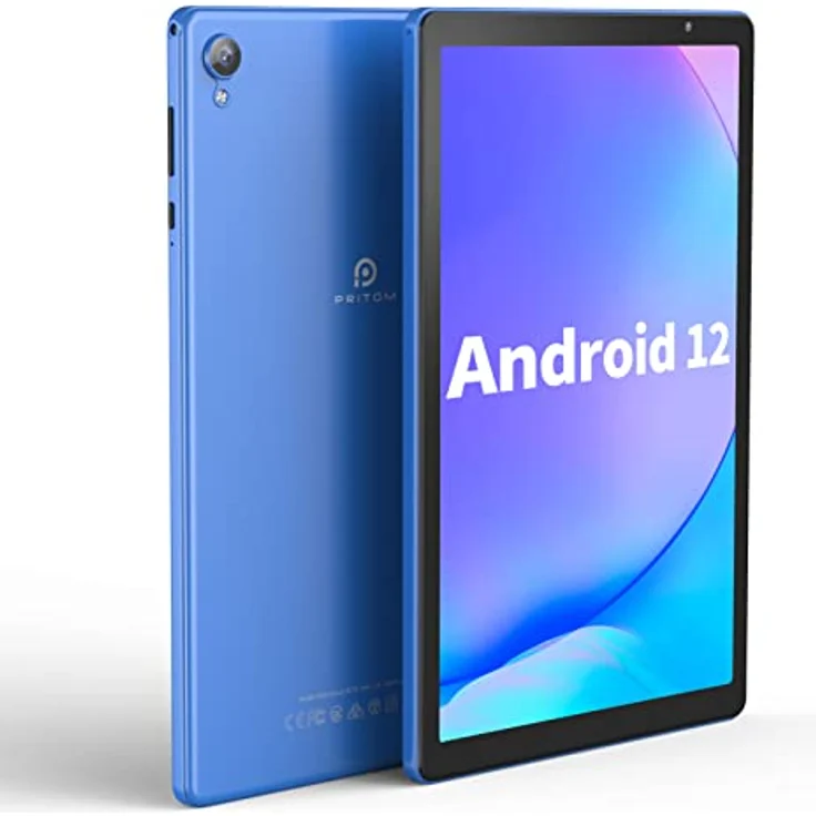 PRITOM 10 inch Android 12 Tablet,2GB RAM, 32GB ROM, 6000Mah, Expand to 512GB, Quad Core Processor, 10 inch Tablet, Android Tablets HD IPS Screen, Camera, Wi-Fi, Bluetooth, Tablet PC(Blue) – Bild 1