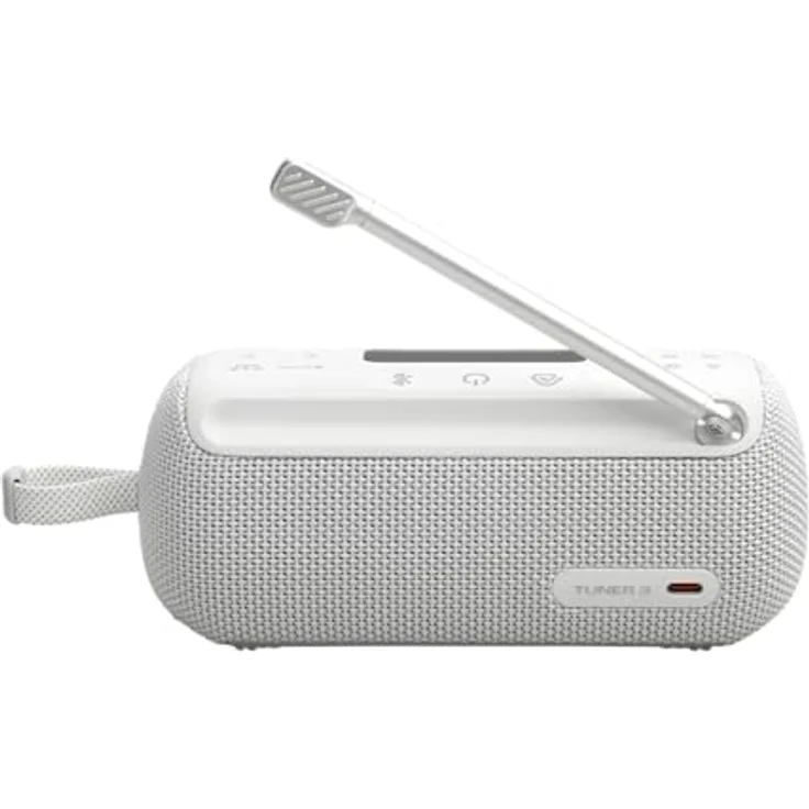 JBL Tuner 3, Tragbares DAB/DAB+/UKW Bluetooth Radio, 6 Sender, 15 Std Wiedergabe, IP68 Wasser- und staubdicht, Auracast Multi-Cast, kompatibel mit JBL Portable App, Weiß – Bild 5