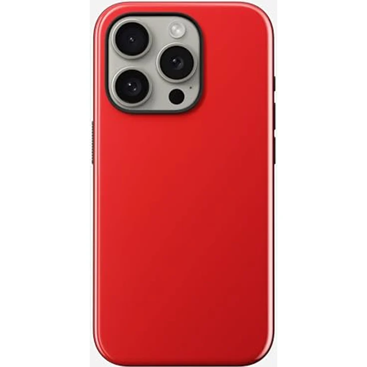 NOMAD Sport Case für iPhone 15 Pro | Hülle aus Polycarbonat mit TPE-Bumper | mit glänzender PET-Beschichtung | MagSafe-kompatibel | Night Watch Red – Bild 2
