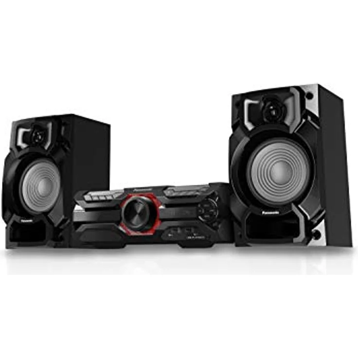 Panasonic SC-AKX320 High Power Heimkinoanlage (450W, 16cm Woofer, 6cm Tweeter, Bluetooth, USB Dual, CD, AUX, DJ Jukebox, DJ-Funktion, Hi-Fi, Sound Nickel) schwarz – Bild 4