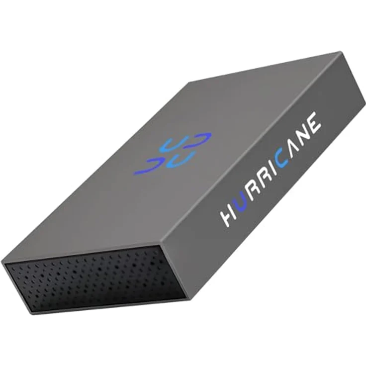 "HURRICANE 3518C3 Externe Festplatte 2TB 3,5" USB-C Desktop Speicher mit Netzteil - Kompatibel mit PC, Laptop, PS4, PS5, Xbox - Windows, Mac, Linux - Aluminiumgehäuse, Ultraschnelle Datenübertragung" – Bild 1