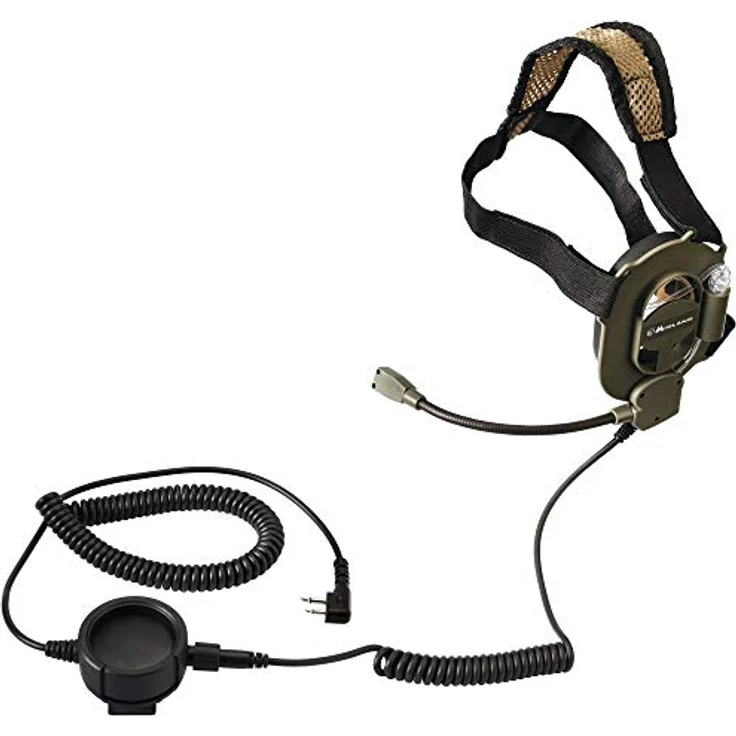 Midland BOW-M EVO-K Mikrofon-Headset mit Kenwood-Stecker, taktisches Design, Mikro-Silikon-Kopfhörer, ideal für Helm, Double-Ended Pin und PTT-System – Bild 2