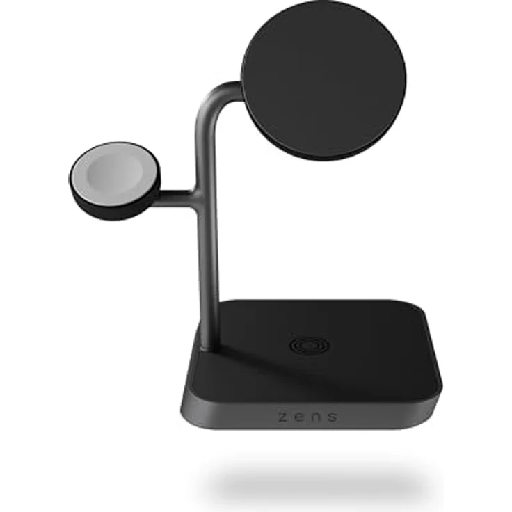 OtterBox Zens Office Wireless Charger 3, kabelloses 15 W Ladegerät für iPhone, Apple Watch und AirPods, MagSafe und Qi-kompatibel, inkl. 45-W-Netzadapter, Schwarz – Bild 3