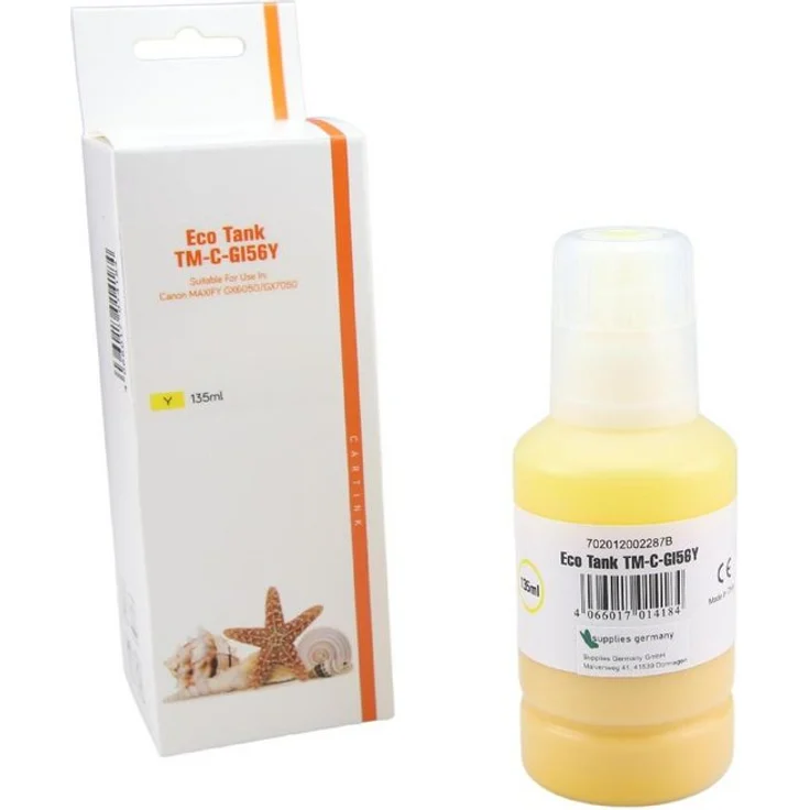 Supplies Germany GI-56 Y / 4432C001 Nachfülltinte, 135.0 ml Tintenflasche, gelb, für Canon, 14000 Seiten