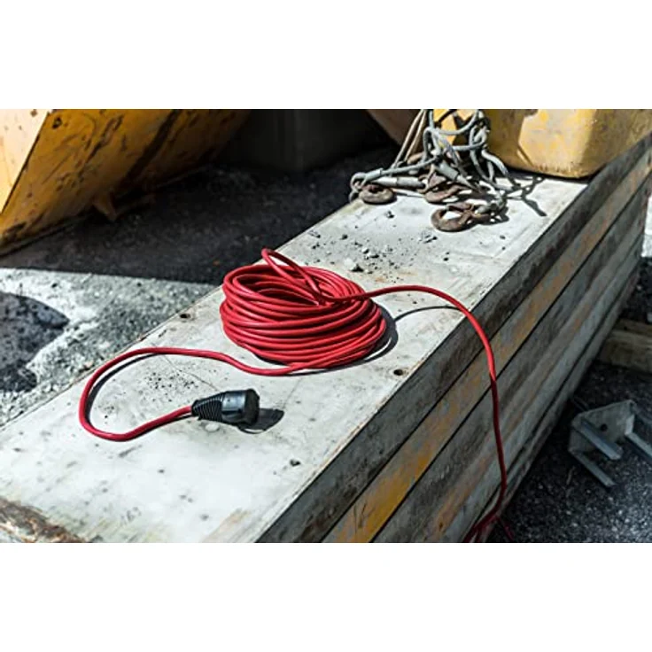 Brennenstuhl Baustellen-Verlängerungskabel (Outdoor-Verlängerungskabel mit 25m Kabel in rot, ölbeständig, für den ständigen Einsatz im Außenbereich IP44) – Bild 4