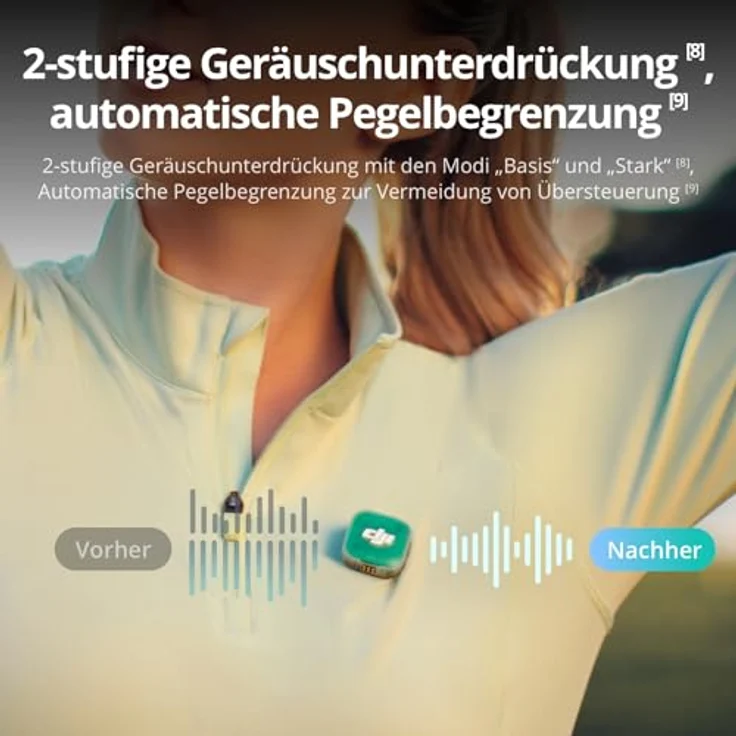 DJI Mic Mini 2, Kompaktes drahtloses Mikrofonset mit 2 TX, 1 Mobile RX, Ladeschale und 48 Stunden Betriebszeit – Bild 7