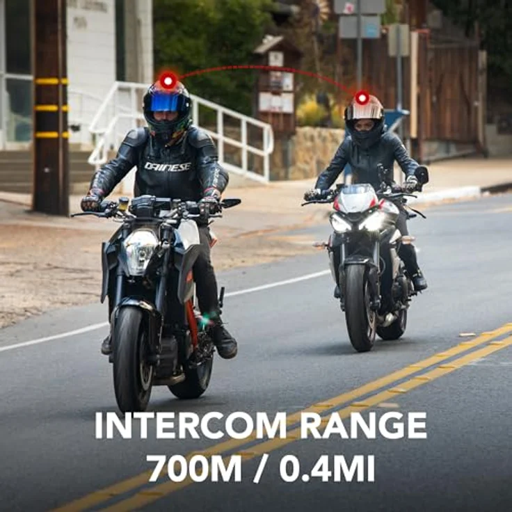 Sena 5R Lite, Motorrad-Intercom mit 2-Wege-HD-Gegensprechanlage, Bluetooth 5.1, bis zu 700 m Reichweite, schwarz – Bild 7