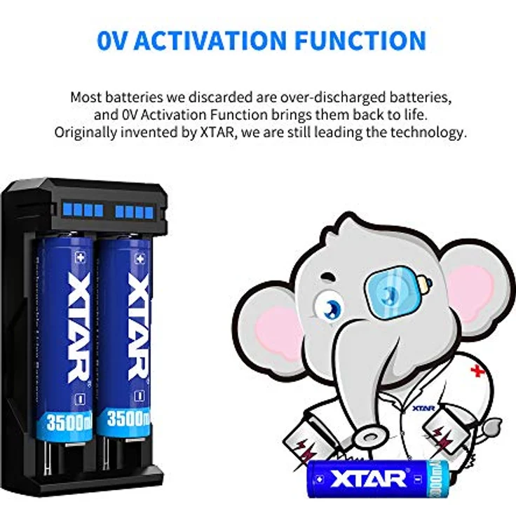 3A Speedy Charger XTAR SC2 18650 Akku-Ladegerät UK mit QC3.0 Protokoll für 18650 geschützte 20700 21700 26650 Taschenlampe Gimbal-Stabilisator Batterien – Bild 6