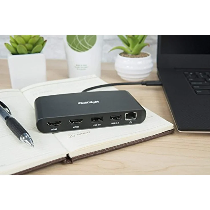 CalDigit Thunderbolt 3 Mini-Dock, tragbares Aluminium-Dock mit Dual 4K erweiterten Displays – Bild 5