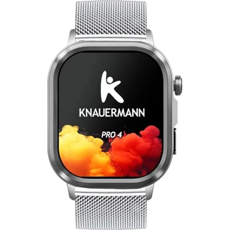 Knauermann PRO 4 (2026) Smartwatch, 47 mm, AMOLED-Display, Gesundheits- und Fitnessfunktionen, bis zu 30 Tage Akkulaufzeit, Puls- und Blutsauerstoffmessung, SOS-Funktion – Bild 1