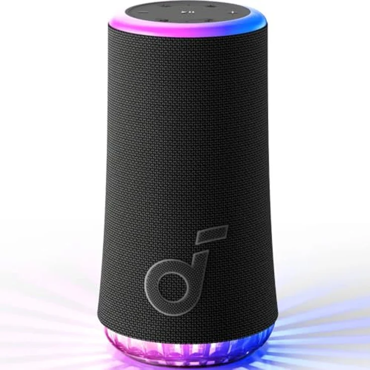 soundcore Glow, Mobiler Lautsprecher mit 30W 360° Rundum-Sound, Synchronisierte Lichtshow, 18 Stunden Wiedergabe, IP67 wasserdicht & staubfest – Bild 2