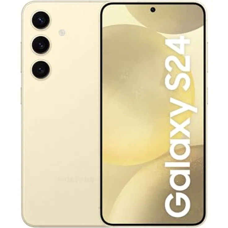 Samsung Galaxy S24 AI Smartphone, Android-Handy ohne Vertrag, 8 GB RAM, 256 GB Speicher, Amber Yellow