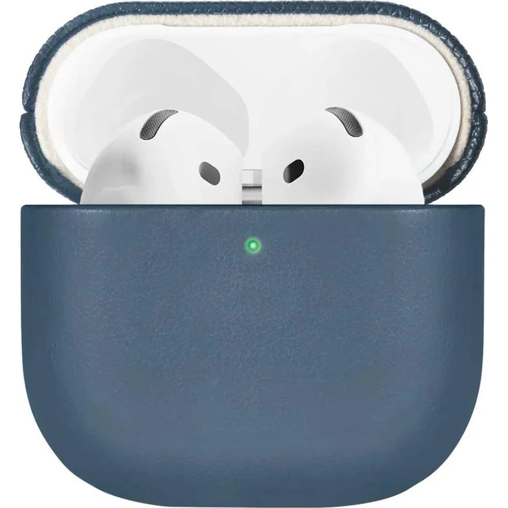 Native Union AirPods 4 RE Classic Hülle, Recyceltes Leder mit kabellosem Laden und MagSafe, Blau