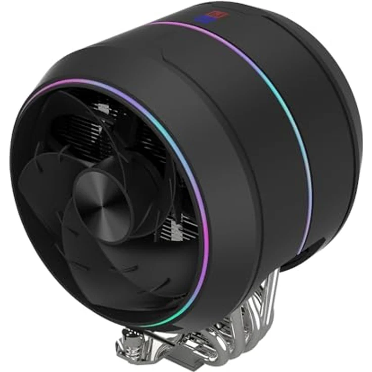 Zalman LUC ZET5, CPU Kühler mit 5 Heatpipes, 2x 120-mm-Lüfter und ARGB-Beleuchtung, Schwarz – Bild 2