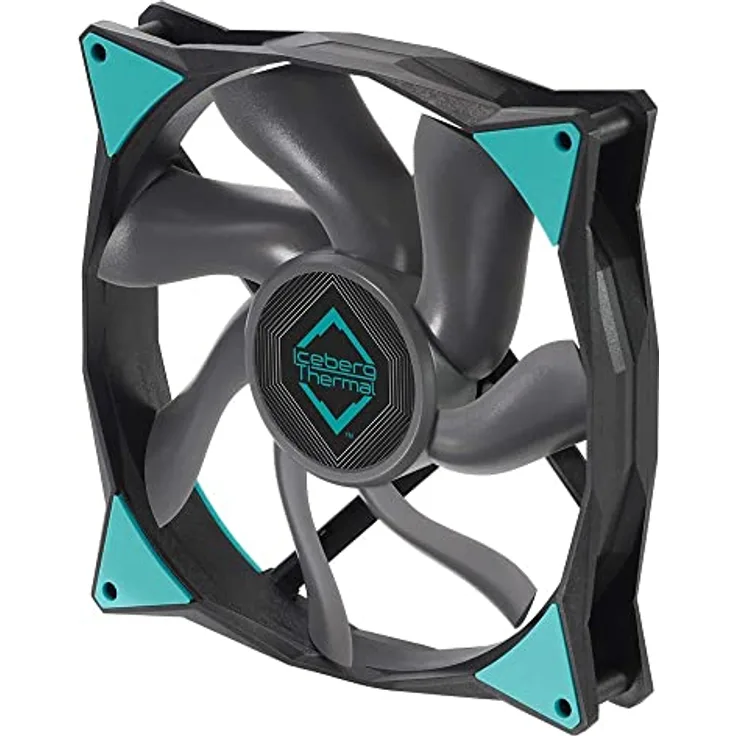 Iceberg Thermal IceGALE Xtra 140 mm PWM Kugellager Hochleistungs-Gehäuselüfter, Schwarz
