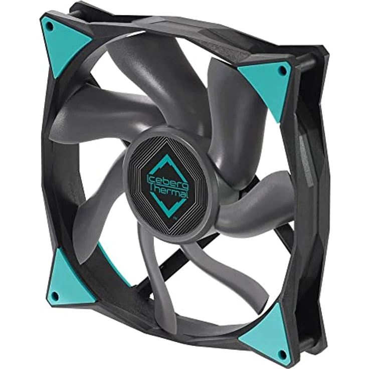 Iceberg Thermal IceGALE Xtra 140 mm PWM Kugellager Hochleistungs-Gehäuselüfter, Schwarz – Bild 1