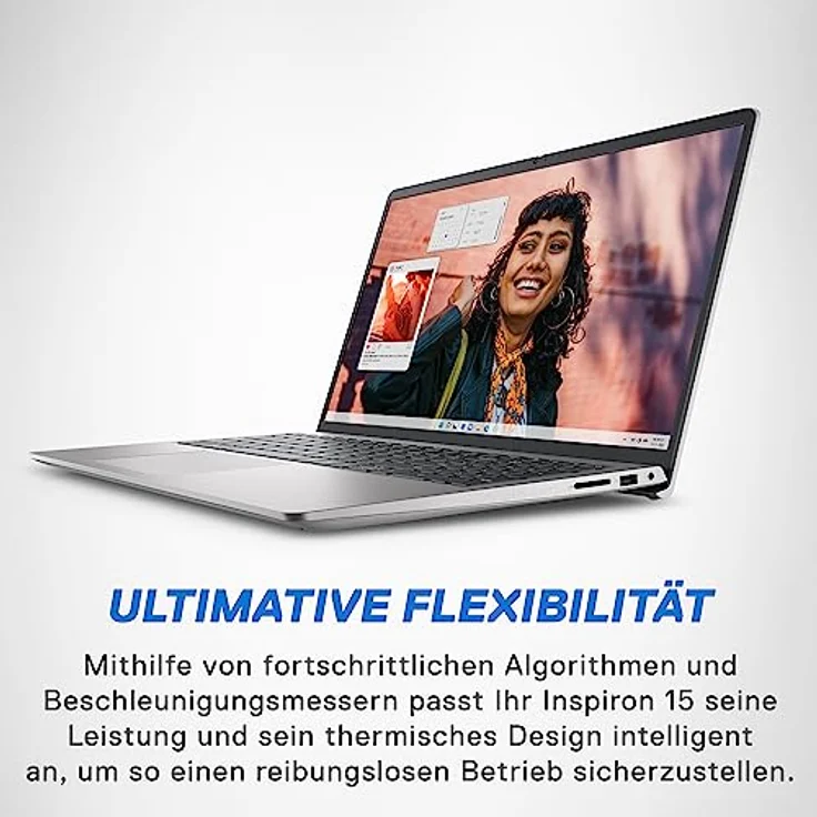Dell Inspiron 15 3530 Laptop | 15,6" FHD 120Hz Display | Intel Core i7-1355U | 16 GB RAM | 512 GB SSD | Intel Iris Xe Graphics | Windows 11 Home | QWERTZ Tastatur | Silver – Bild 4