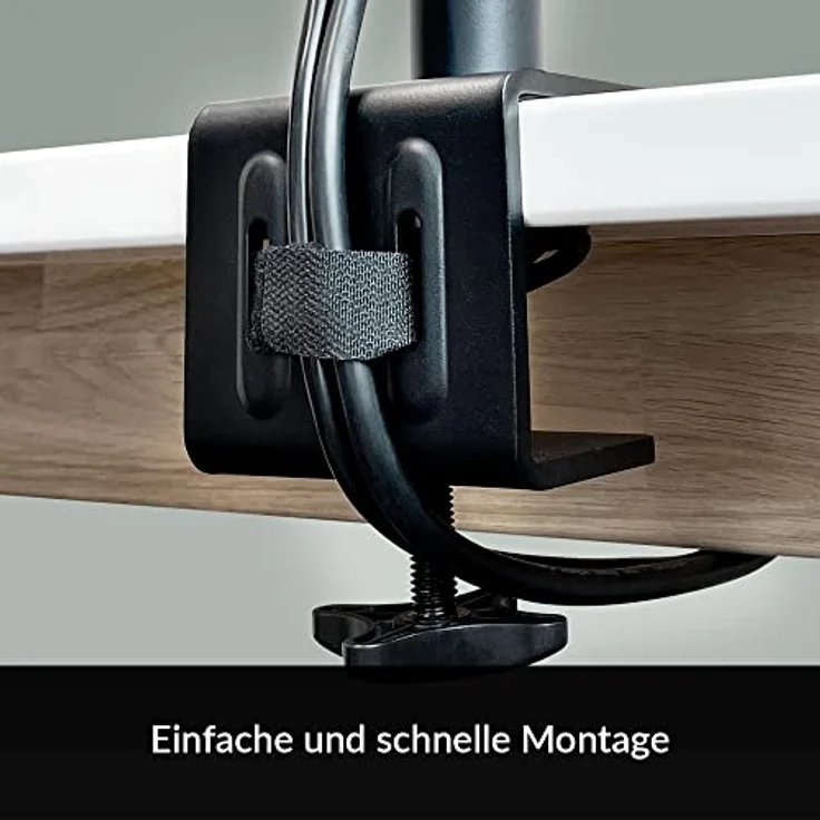ARCTIC X1 - Monitorarm für einen Monitor, Monitorhalterung für bis zu 40"/43" Ultrawide, bis 10 kg/22 Ibs, neigbar, schwenkbar, höhenverstellbar, VESA 75x75/100x100 - Schwarz – Bild 4
