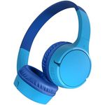 Belkin SoundForm Mini kabelloser Kinderkopfhörer mit Mikrofon, 30 Std. Wiedergabe, lustige Aufkleber - Blau
